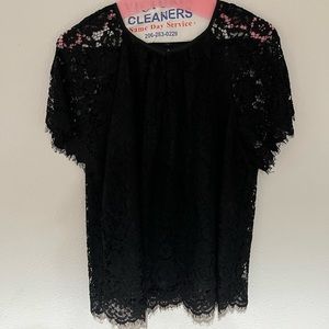 Black Lace J.Crew Top